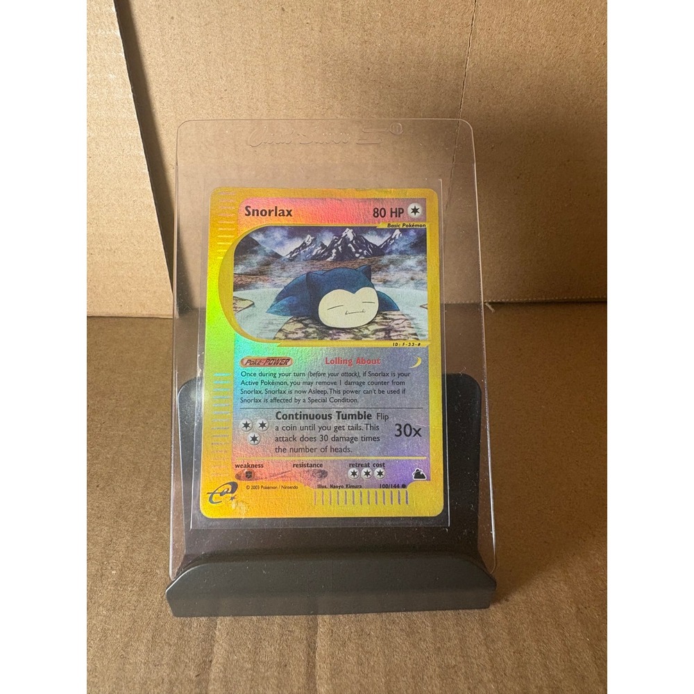 Pokemon Snorlax 100/144 Skyridge Reverse Holo Rare MP Card 2003 WOTC